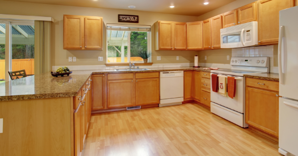 kitchen with hardwood floor