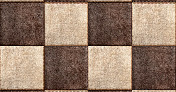 Leather flooring tiles