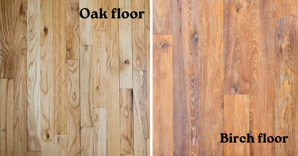 Oak or birch floor