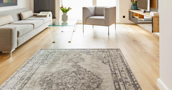 interior with vintage rug interior with vintage rug